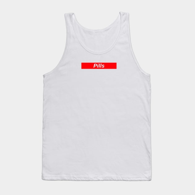 Pills // Red Box Logo Tank Top by FlexxxApparel